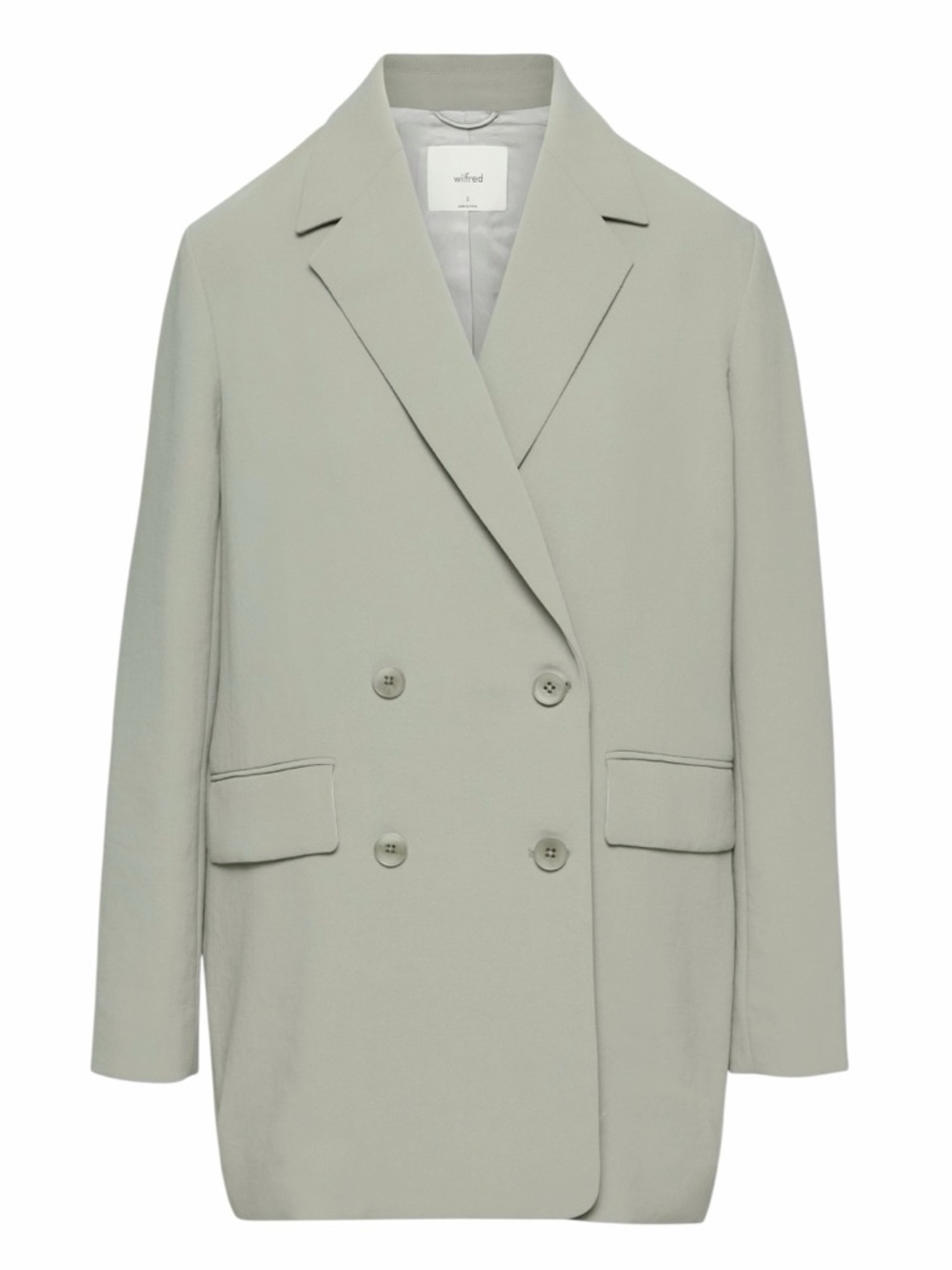 Aritzia Double-Breasted Light Sage Blazer